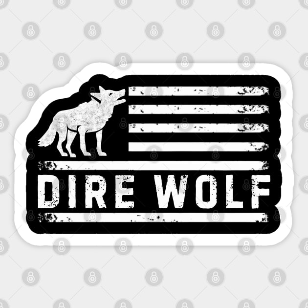 Dire-Wolf Sticker by Creatifly Graphic Tees